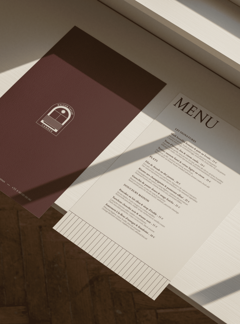 Mockup - menu